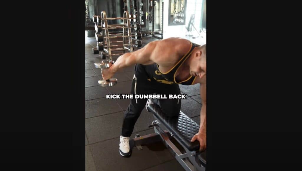 dumbbell tricep kickback