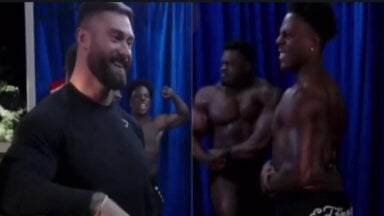 IShowSpeed Hits Bodybuilding Poses Led By Chris Bumstead