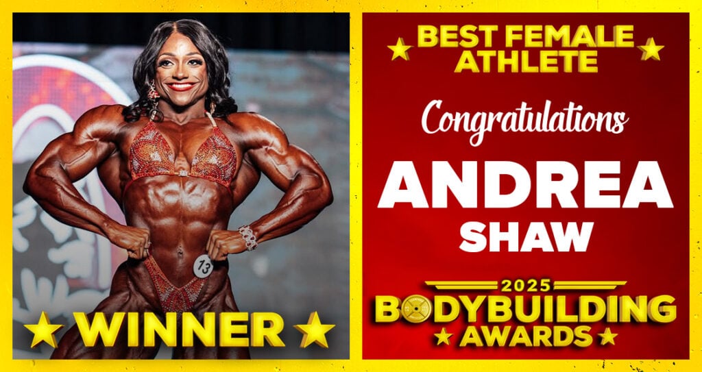 2025 Bodybuilding Awards Best Female Athlete Winner