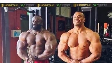 Larry Wheels Samson Dauda posedown