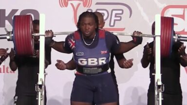 Joshua Ngoka junior squat and total records