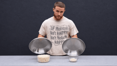 Jeff Nippard Shows What 100 Calories Really Looks Like: Healthy Foods vs. Junk Food Snacks